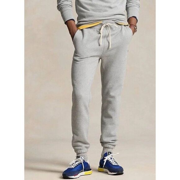 NWT Polo Ralph Lauren Men's Fleece Athletic Sweatpants Gray XXL 2XL Pants Jogger - Picture 1 of 3